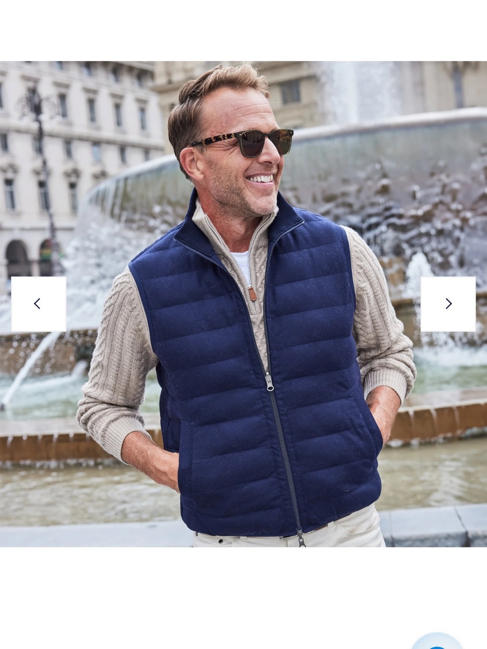 Regent Reversible Quilted Wool Vest